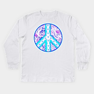 Circle of Peace Tangle with Colours Var 4 Kids Long Sleeve T-Shirt